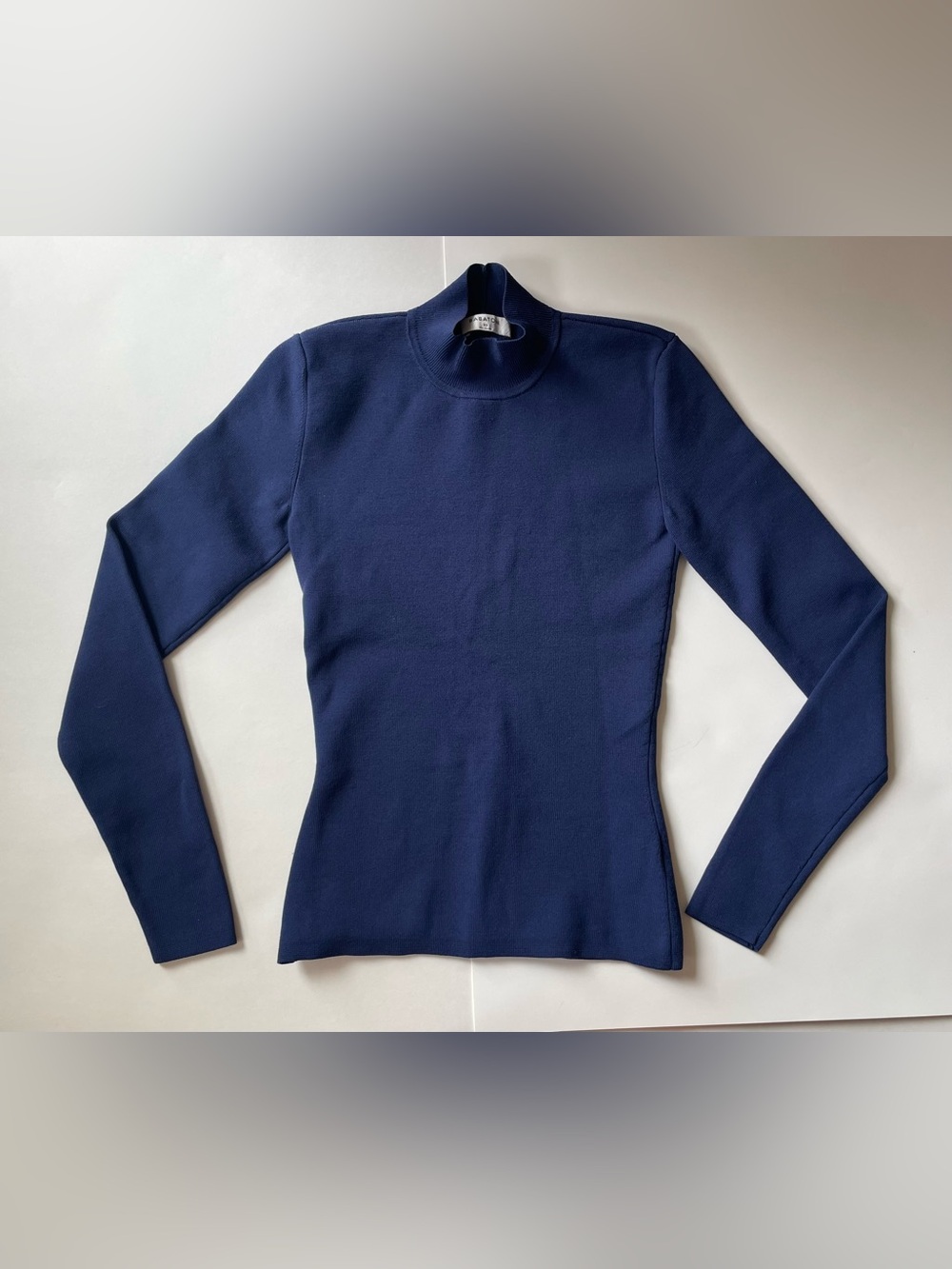 Babaton by Aritzia Navy Blue Slim Turtle Neck Long-Sleeve Top
